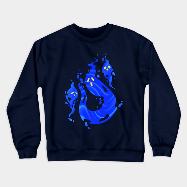 Goopy Ghosts Crewneck Sweatshirt by hillaryhastingsart